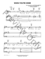 When You're Home piano sheet music cover